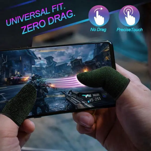 Alt view image 5 of 6 - Bluradio 10 Pieces Gaming Finger Sleeves for Mobile