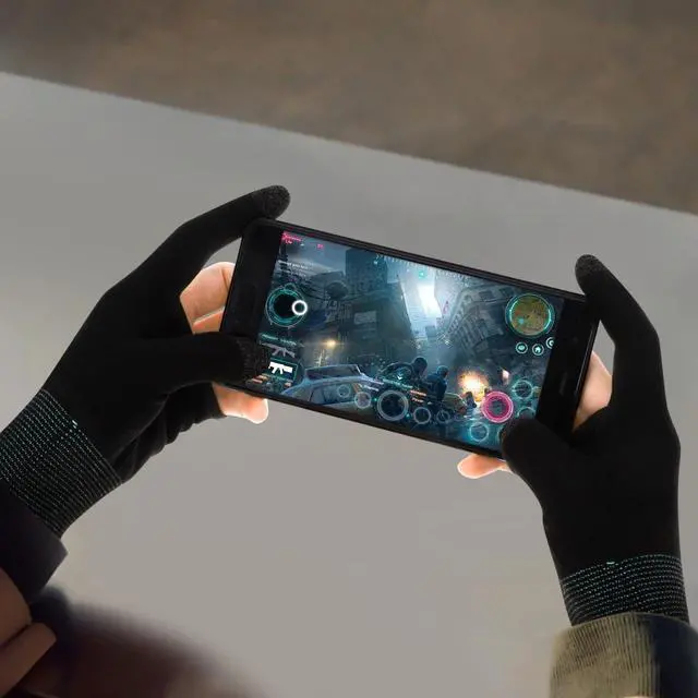 Alt view image 7 of 7 - 2 Pairs Gaming Finger Gloves - Touchscreen Sleeves for Mobile Gaming, Esports & Free Fire - Breathable Nylon & Graphene for Sweaty Hands, Pro Gamer Gloves