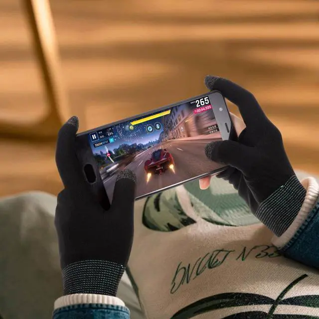 Alt view image 3 of 7 - Gaming Finger Gloves Graphene Touchscreen Gloves for Mobile Easy to Use