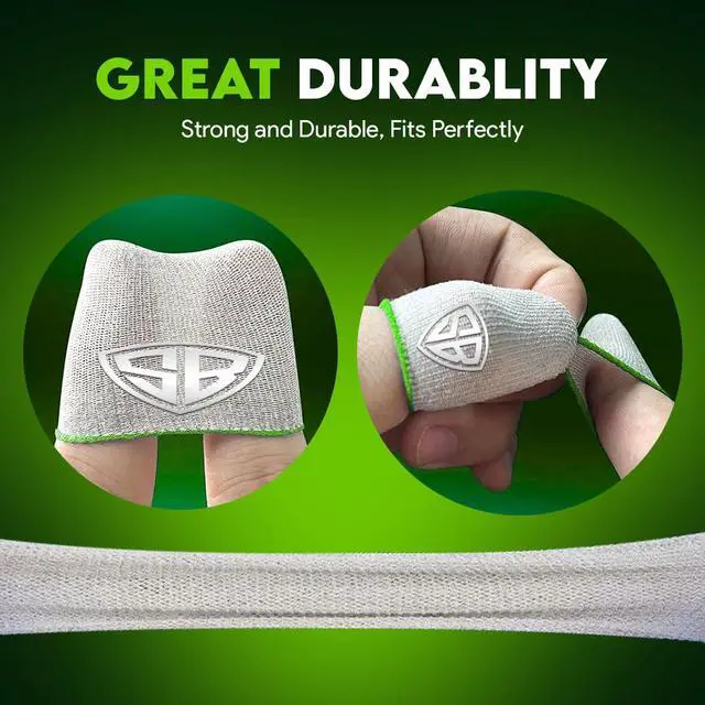 Alt view image 4 of 7 - Silver Fiber Thumb & Finger Sleeve for Mobile Game (4 Pieces), Pubg,Cod,Freefire -with Metal Carry Box-Pack of 2 Pair