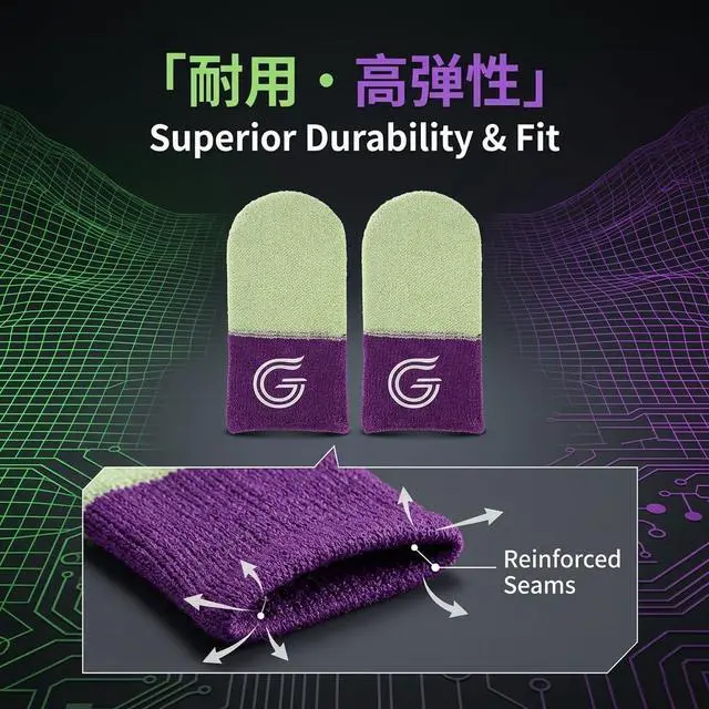 Alt view image 5 of 7 - 10-Pack Gaming Finger Sleeves, Compatible with All Touchscreen Devices
