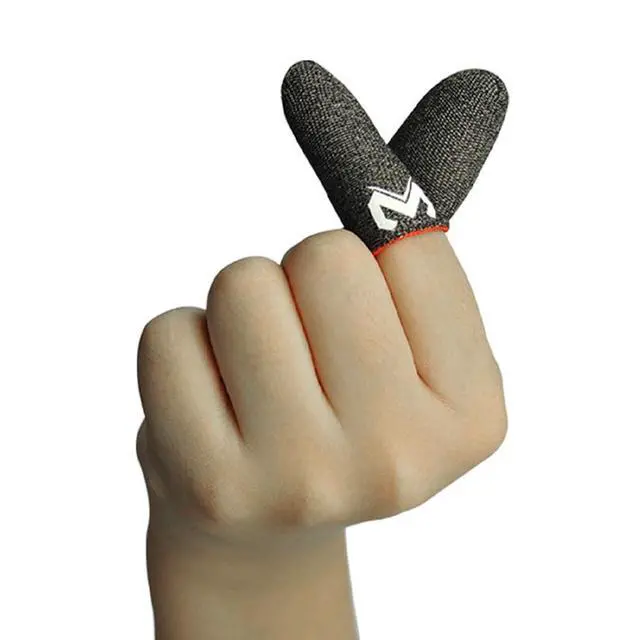 Alt view image 6 of 7 - 8 Pack Gaming Finger Sleeves, Anti Sweat Gaming Thumb Sleeve Silver Fiber Thin Mobile Finger Protectors Smooth Feel Gamer Gloves Accessories for Most Touchscreen Devices Tablet Phone