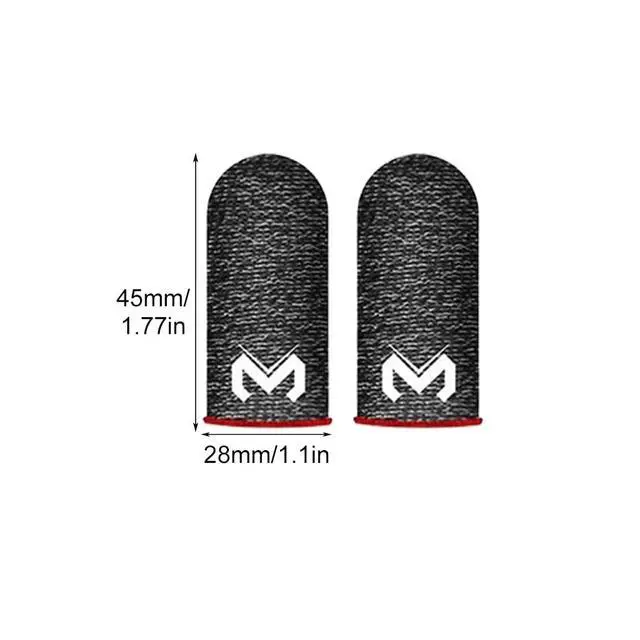 Alt view image 2 of 7 - 8 Pack Finger Sleeves for Mobile Gaming, Silver Fiber Thumb Sleeves Protector Phone Gaming, Smooth Operation & Highly Touch-Responsive, Anti-Sweat