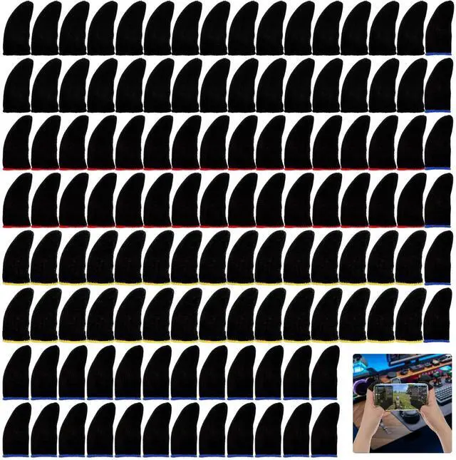 Main image of 120 Pieces Finger Sleeves for Gaming, Colored Thumb Sleeve
