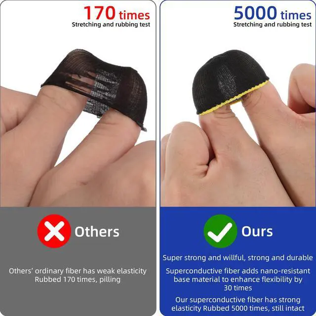 Alt view image 3 of 7 - 120 Pieces Finger Sleeves for Gaming, Colored Thumb Sleeve