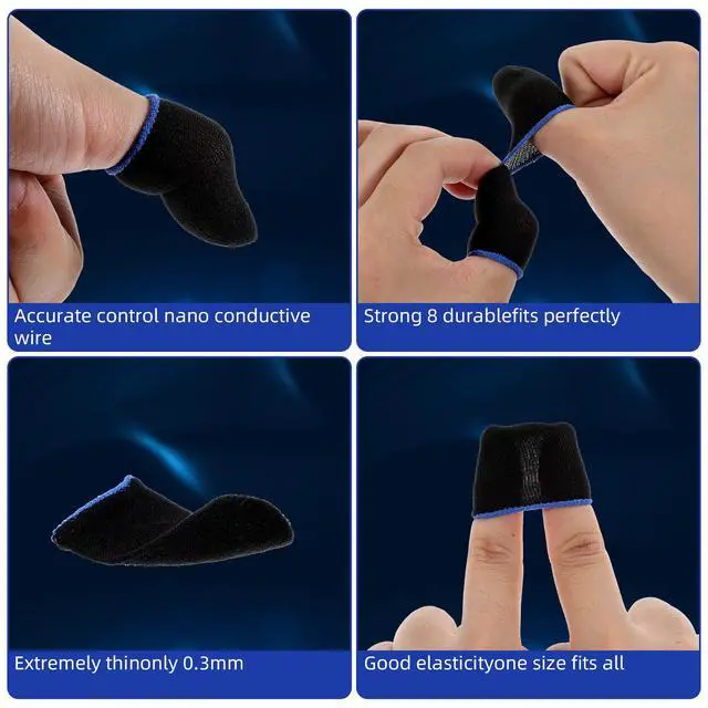 Alt view image 4 of 7 - 120 Pieces Finger Sleeves for Gaming, Colored Thumb Sleeve