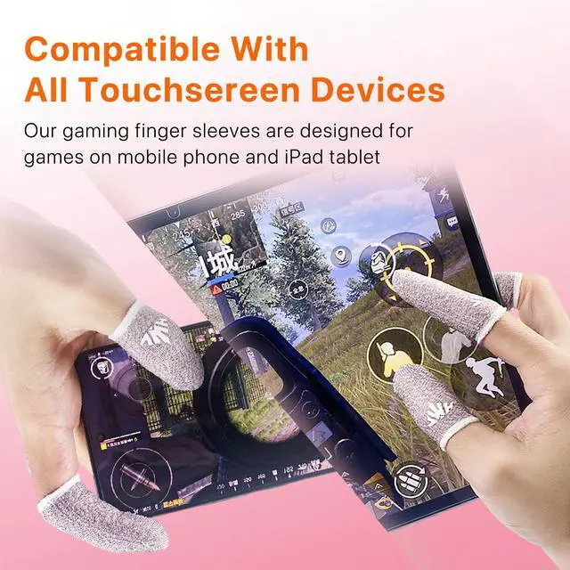 Alt view image 7 of 7 - Ultra-Thin Silver Fiber Gaming Finger Sleeves,Pink Thumb Sleeves Gaming Cots,10 Pack Gaming Finger Gloves for PUBG,with Storage Box,High Sensitivity,Anti-Slip,Fundas para Dedos Gamer