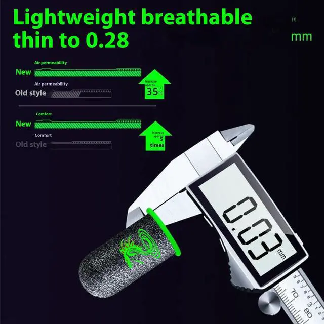 Alt view image 4 of 7 - 6PCS Gaming Finger Sleeves Breathable Sensitive Thumb Finger Gloves Snake Shaped Gaming Finger Gloves Sleeves (Green)