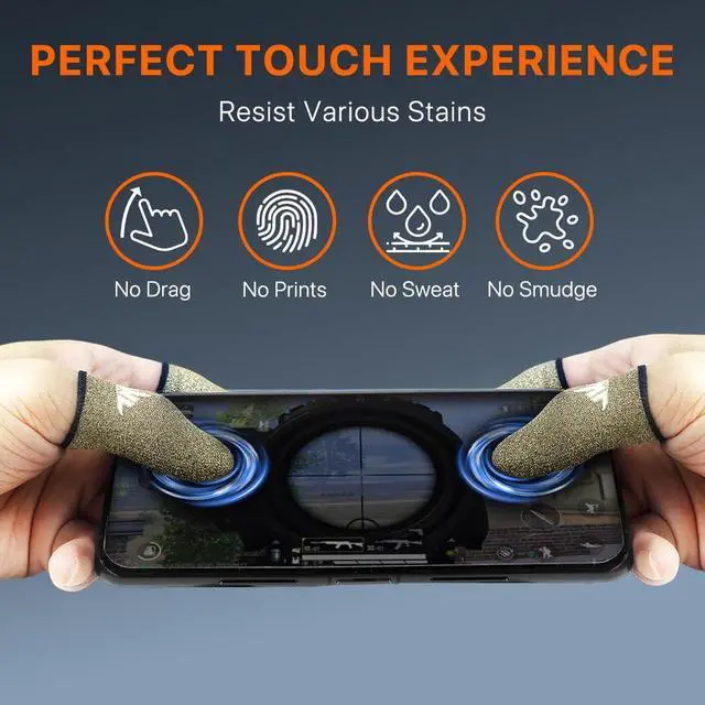 Alt view image 4 of 7 - 20 Pack Dedales Gamer Profesionales Anti Slip Silver Fiber Gaming Finger Sleeve Covers Sweat Proof Mobile Phone Gamer Glove Guantes para Durable Thumb Cots for Pubg Gaming Accessories