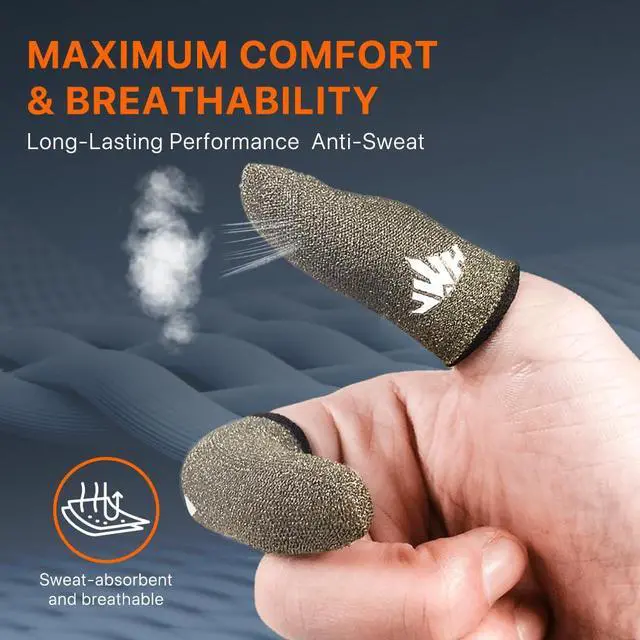 Alt view image 6 of 7 - 20 Pack Dedales Gamer Profesionales Anti Slip Silver Fiber Gaming Finger Sleeve Covers Sweat Proof Mobile Phone Gamer Glove Guantes para Durable Thumb Cots for Pubg Gaming Accessories