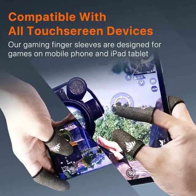Alt view image 7 of 7 - 20 Pack Dedales Gamer Profesionales Anti Slip Silver Fiber Gaming Finger Sleeve Covers Sweat Proof Mobile Phone Gamer Glove Guantes para Durable Thumb Cots for Pubg Gaming Accessories