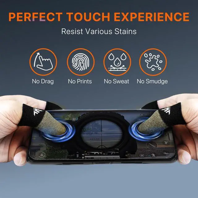 Alt view image 5 of 7 - 20 Pack Pure Silver Gaming Finger Sleeves Anti Slip Sweat Proof Covers Mobile Phone Gaming Gloves 0.15mm Dedales Gamer Profesionales Sensitive Touch Durable Gaming Thumb Sleeve for Pubg