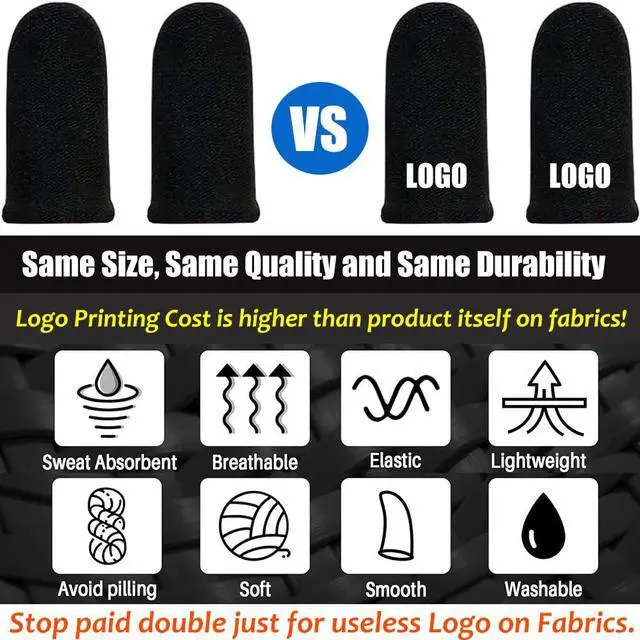 Alt view image 2 of 6 - 20 Pack Mobile Phone Gaming Finger Sleeves w/Organizer & Badge Keychain
