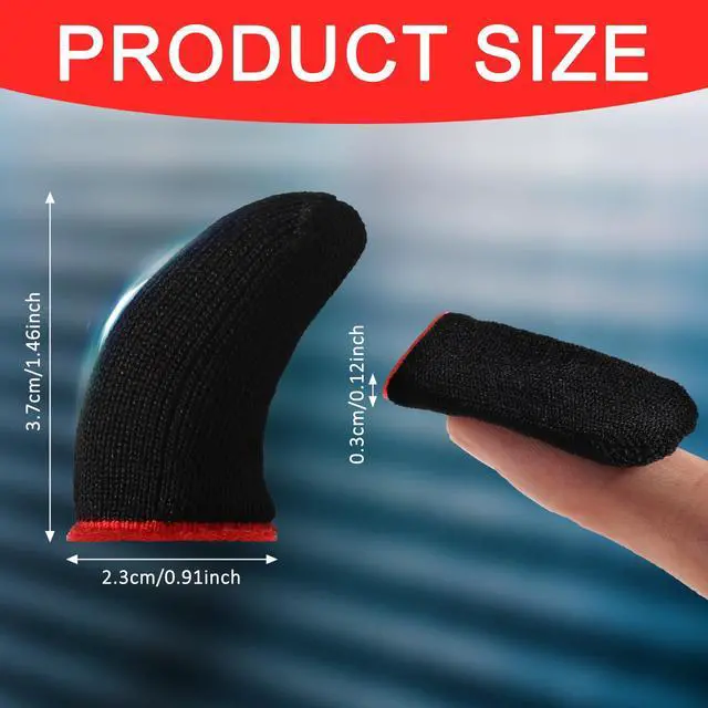Alt view image 2 of 7 - 10Pcs Mobile Phone Gaming Finger Sleeves, Breathable Finger Covers