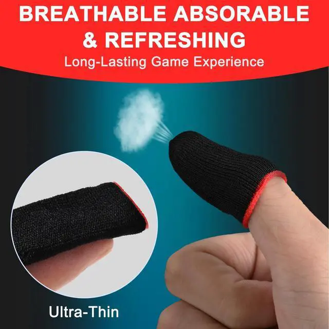 Alt view image 4 of 7 - 10Pcs Mobile Phone Gaming Finger Sleeves, Breathable Finger Covers