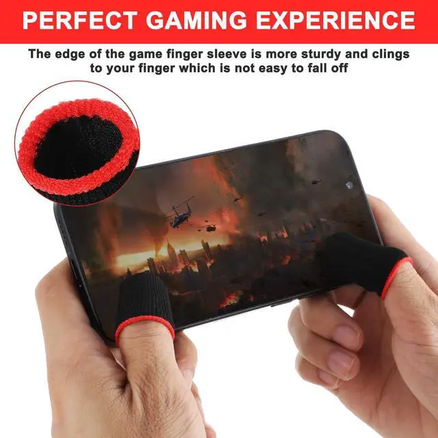 Alt view image 6 of 7 - 10Pcs Mobile Phone Gaming Finger Sleeves, Breathable Finger Covers