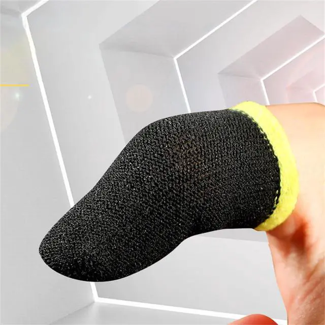 Alt view image 5 of 7 - Mobile Phone Gaming Finger Sleeves, Gamer Thumb Protector/Stabilizer/Compression Support Sleeve, Game Hand Controller Gloves/Cover/Wrap, Durable Fiber/Breathable/Sweatproof, 10 Pcs