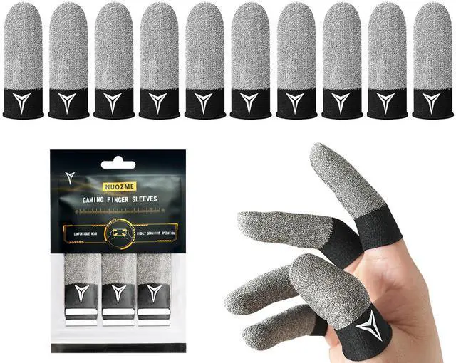 Main image of Pure Silver Fiber Professional Finger Sleeves Gloves for Mobile Gaming