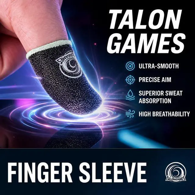 Alt view image 4 of 7 - Mobile Gaming Finger Sleeves, 8 Pack 0.3mm Silver Fiber Thumb Sleeves, High Sensitivity Touch, Anti-Sweat, Smooth Glide, Breathable Finger Cots for Mobile Gaming, FPS, Rhythm Games (Green)