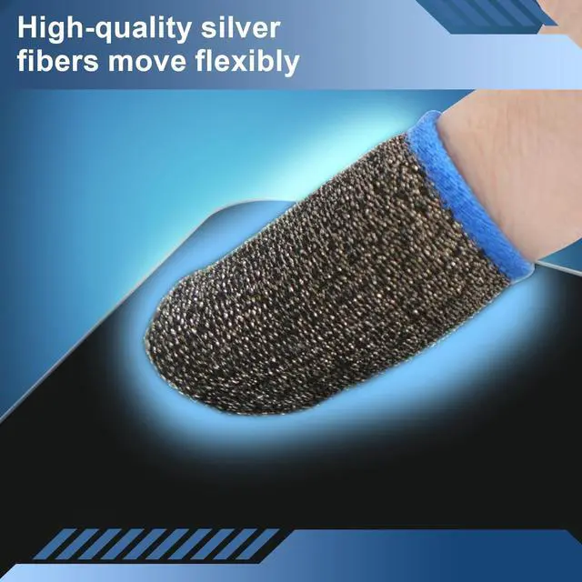 Alt view image 3 of 6 - 10 piece Gaming Finger Covers, Lightweight Gaming Finger Covers for e-Sports, Suitable for All Touchscreen Devices, Ultra-Thin Design with Fiber Material, Smooth Touch,Mobile accessor