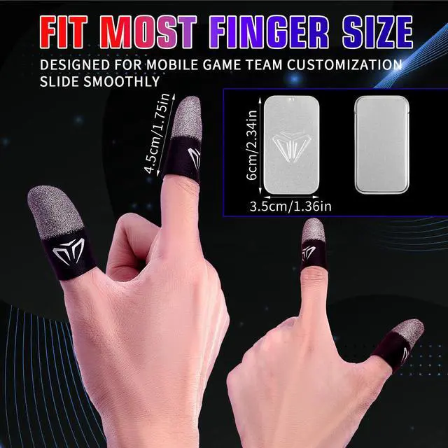 Alt view image 2 of 7 - 6 Pieces Gaming Finger Sleeves Gaming Thumb Sleeve