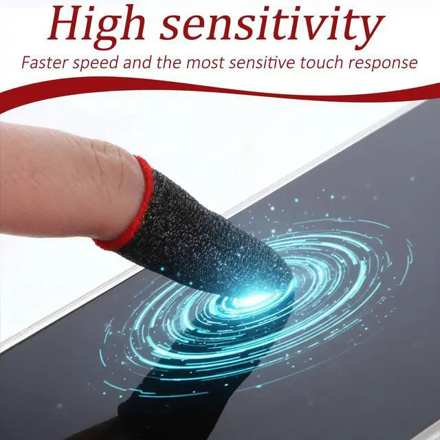 Alt view image 3 of 7 - 10 Pieces Ultra-Thin Silver Fiber, 0.3mm Gaming Finger Sleeves, Smooth Operation, Breathable, Anti-Sweat, Anti-Slip Design, Thumb Sleeve for Mobile Games Fit Mobile Phone Tablet Devices