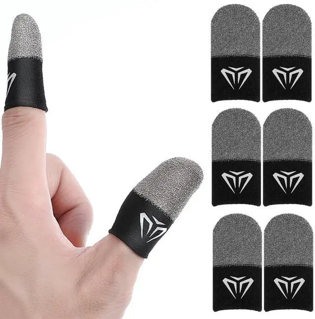 Main image of 6 Pieces Gaming Finger Sleeves Gaming Thumb Sleeve