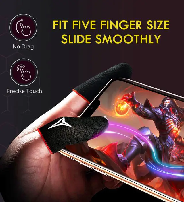 Alt view image 2 of 7 - Professional Mobile Gaming Finger Sleeves with a Slide Box,6 Pack