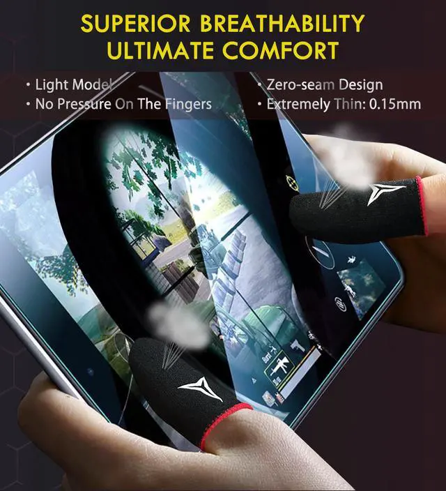 Alt view image 5 of 7 - Professional Mobile Gaming Finger Sleeves with a Slide Box,6 Pack