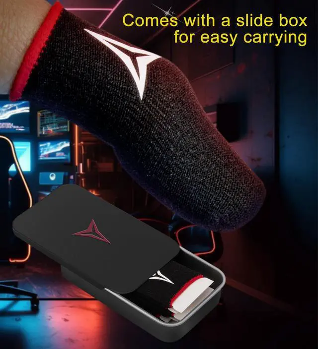 Alt view image 7 of 7 - Professional Mobile Gaming Finger Sleeves with a Slide Box,6 Pack