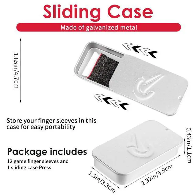 Alt view image 2 of 7 - 12 Pack Gaming Finger Sleeves, Ultra-Thin Silver Fiber Gaming Thumb Sleeves Compatible with All Touchscreen Devices, 0.3mm dedales Gamer for Enhanced Touchscreen Sensitivity