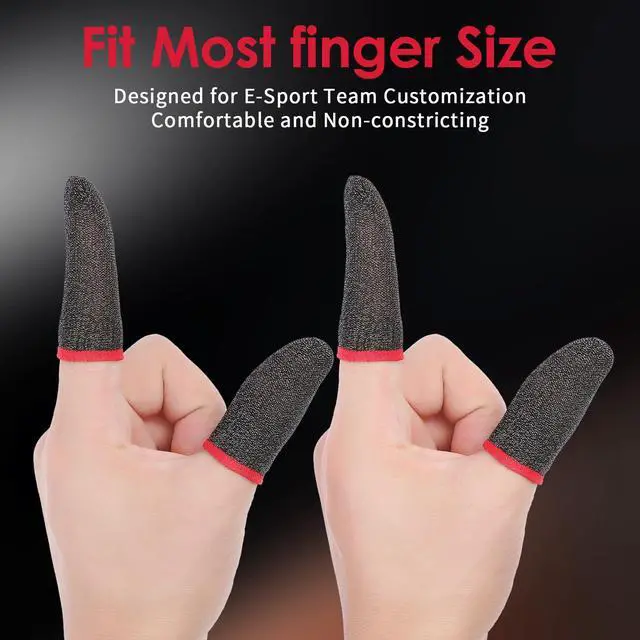 Alt view image 4 of 7 - 12 Pack Gaming Finger Sleeves, Ultra-Thin Silver Fiber Gaming Thumb Sleeves Compatible with All Touchscreen Devices, 0.3mm dedales Gamer for Enhanced Touchscreen Sensitivity