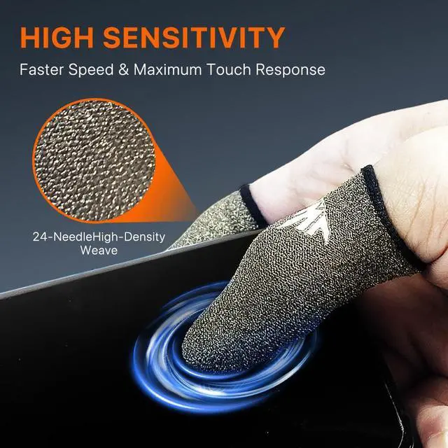 Alt view image 3 of 7 - Ultra Thin Pure Silver Fiber Mobile Phone Gaming Accessories Finger Thumb Sleeve,Breathable Silky,12 Pack Guantes para Dedos Gamer,Storage Box, Dedales Gamer,Finger Gloves, for PUBG Gaming Cots