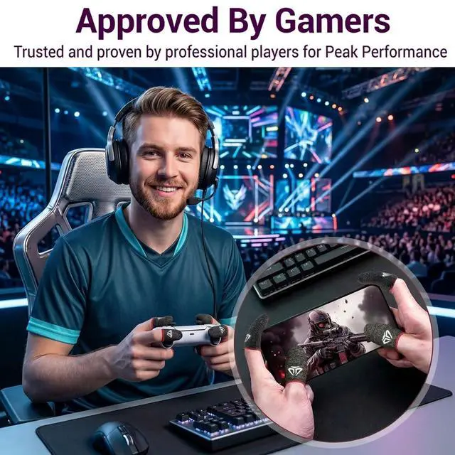Alt view image 7 of 7 - 4Pcs Mobile Gaming Finger Sleeves Ultra-Thin Carbon Fiber Thumb Sleeves for Mobile Games, Anti-Sweat & Anti-Slip Perfect Touchscreen Glide Gamer Profesionales, Universal with All Devices