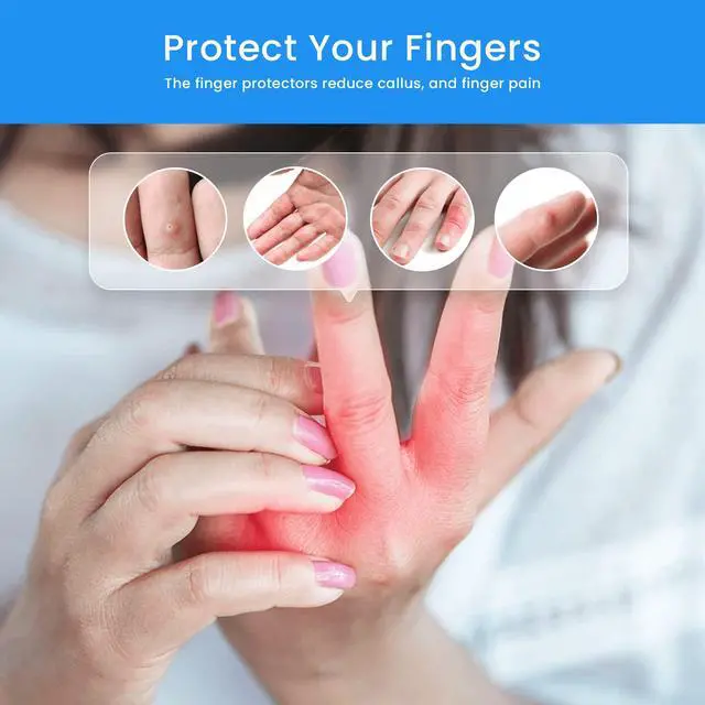 Alt view image 4 of 7 - 20 PCS Gel Finger Sleeve Protectors - Silicone Finger Sleeves Cushions and Protects - Finger Cots Bandages Provide Relief for Finger Cracking, Corns, Blisters and Calluses Protect (Clear)