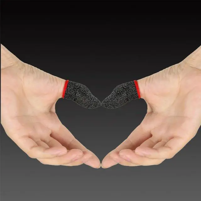 Alt view image 6 of 7 - 10 Pack Gaming Finger Sleeves, 0.3mm Silver Fiber dedales Gamer, Smooth Operation, Anti-Sweat, Extremely Thin,Maximum Touch Response,Comfortable fit, Fit Mobile Phone Tablet Devices