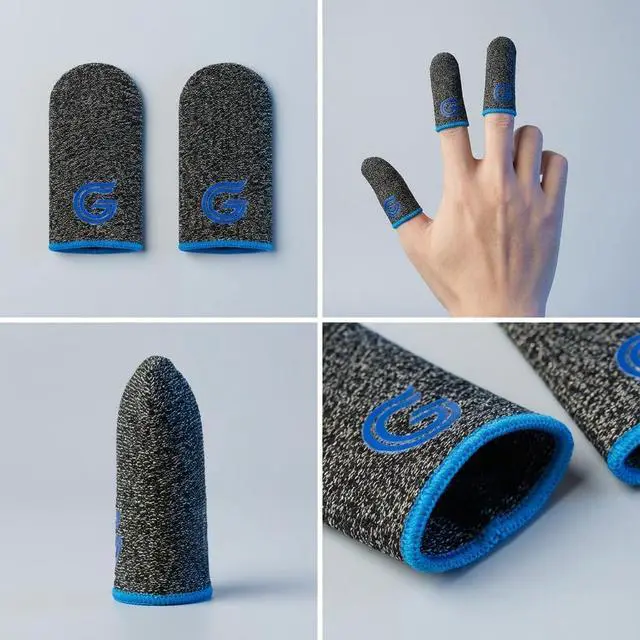 Alt view image 2 of 7 - 6-Pack Gaming Finger Sleeves, Compatible with All Touchscreen Devices