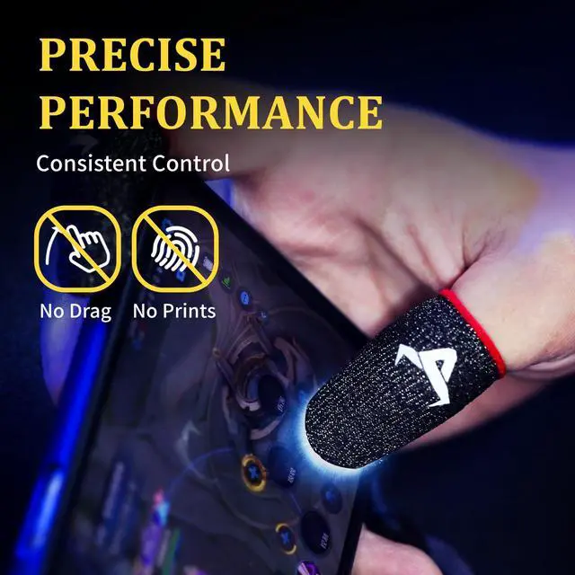 Alt view image 2 of 7 - 6 Pack Finger Sleeves for Gaming,Thumb Sleeves for Mobile Gaming,Anti Sweat,Ultra Thin,0.15mm Silver Fiber,Suitable for Most Gamers,Gaming Finger Gloves for PUBG COD Dedales Gamer,Covers