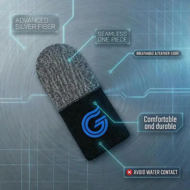 Alt view image 4 of 7 - 6-Pack Gaming Finger Sleeves, Compatible with All Touchscreen Devices