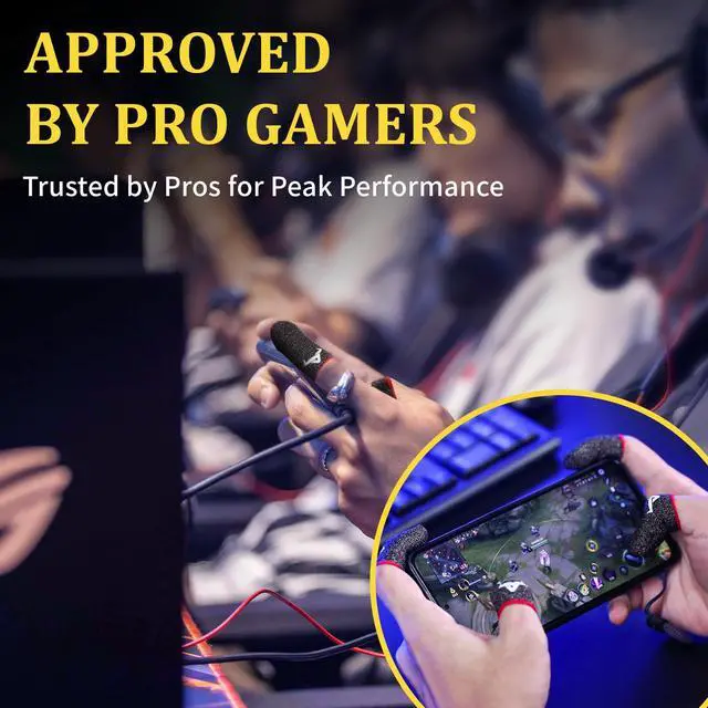 Alt view image 7 of 7 - 6 Pack Finger Sleeves for Gaming,Thumb Sleeves for Mobile Gaming,Anti Sweat,Ultra Thin,0.15mm Silver Fiber,Suitable for Most Gamers,Gaming Finger Gloves for PUBG COD Dedales Gamer,Covers