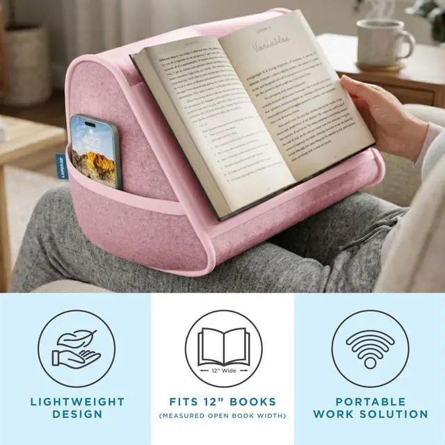 Alt view image 2 of 7 - Book Pillow - Pink, Fits 6" x 9" Books