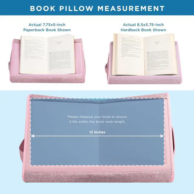 Alt view image 3 of 7 - Book Pillow - Pink, Fits 6" x 9" Books