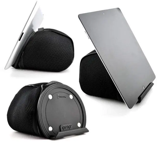 Main image of Tablet Bed & Lap Stand; Bean Bag Universal Tablet Holder Compatible with iPad 1/2/3/4, Mini, Air, Pro, Android and Windows Tablets, eReaders (Black)