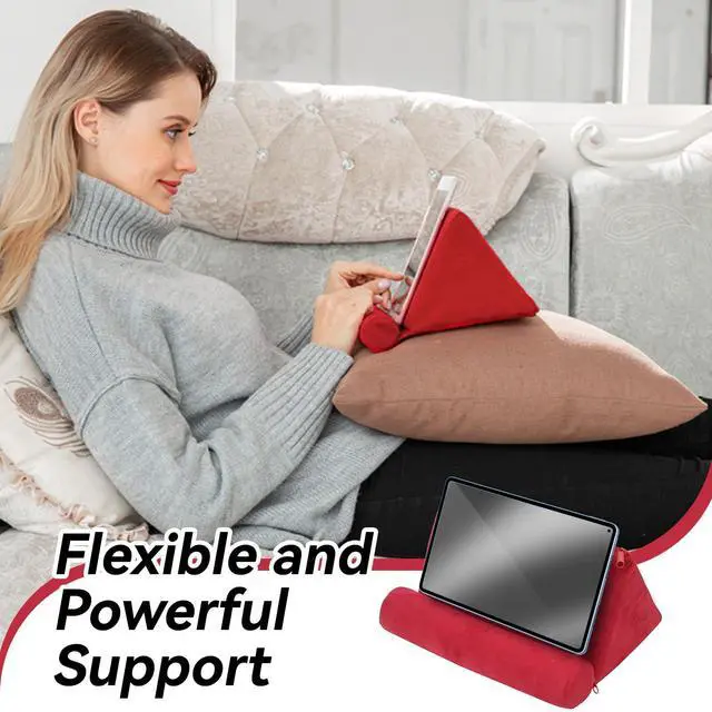 Alt view image 3 of 7 - Pillow Tablet Stand, Bed Rest Cushion Tablet Reading Holder Mobile Phone Support Stand for Smartphones Books Magazines Comfortable Angled Viewing