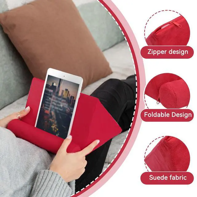 Alt view image 6 of 7 - Pillow Tablet Stand, Bed Rest Cushion Tablet Reading Holder Mobile Phone Support Stand for Smartphones Books Magazines Comfortable Angled Viewing