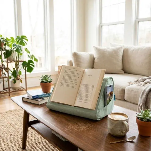 Alt view image 7 of 7 - Book Pillow - Sage Green, Fits 6" x 9" Books