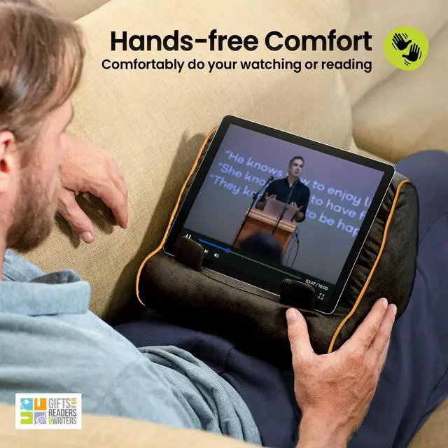 Alt view image 5 of 7 - Thinking Gifts Tablet & Book Stand - Soft Book Couch Black