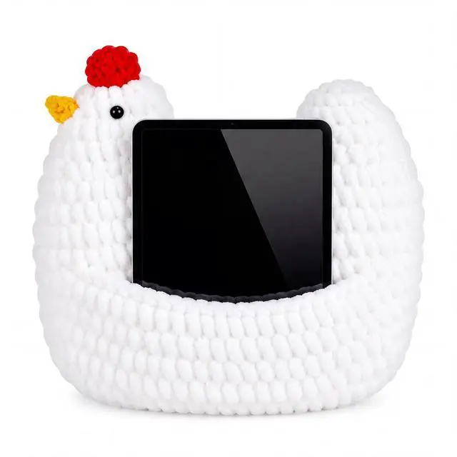 Main image of Tablet E-Reader Pillow Stand 9.4 x 9.4 x 3.54 in, Cute Chicken Pillow for Tablet E-Reader, Hands Free Reading on Bed Couch, Ideal Gift for Girlfriends Day and Back to School