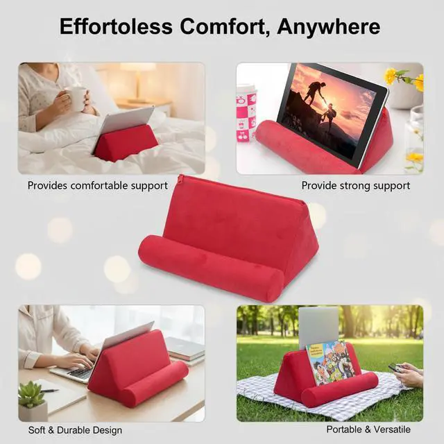Alt view image 6 of 7 - Pillow Tablet Stand Holder Mobile Phone Support Ipad Pillow Stand Lap Samhousing Bed Rest Cushion Tablet Reading Holder for Book Kindle Tab iPad Tablets Smartphones Magazines