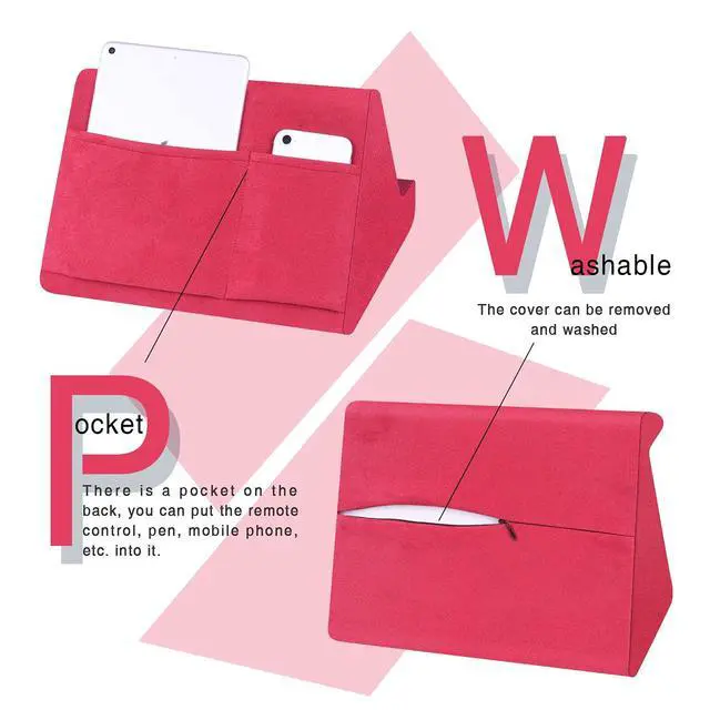 Alt view image 4 of 6 - Tablet Pillow Stand with Pocket,Adjustable 3 Viewing Angle,Lazy Holder for Bed Sofa,Compatible with iPads Tablets eReaders Smartphones Books Magazines